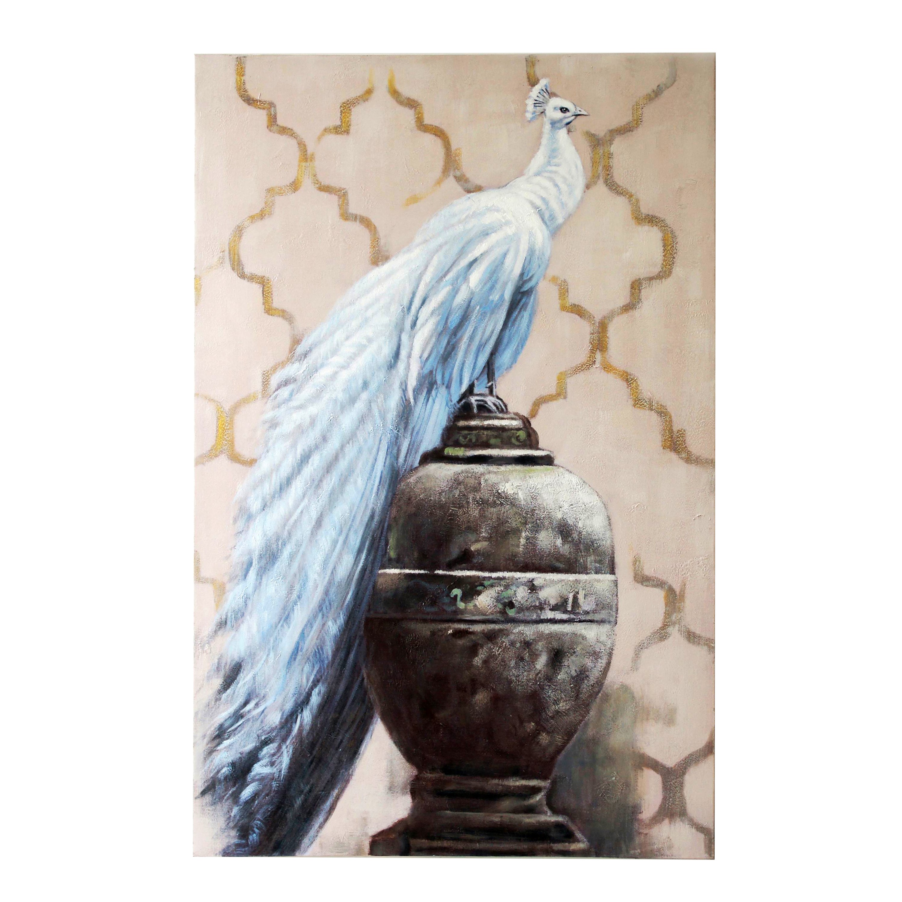 36 Inch x 56 Inch Blue Peacock Poster
