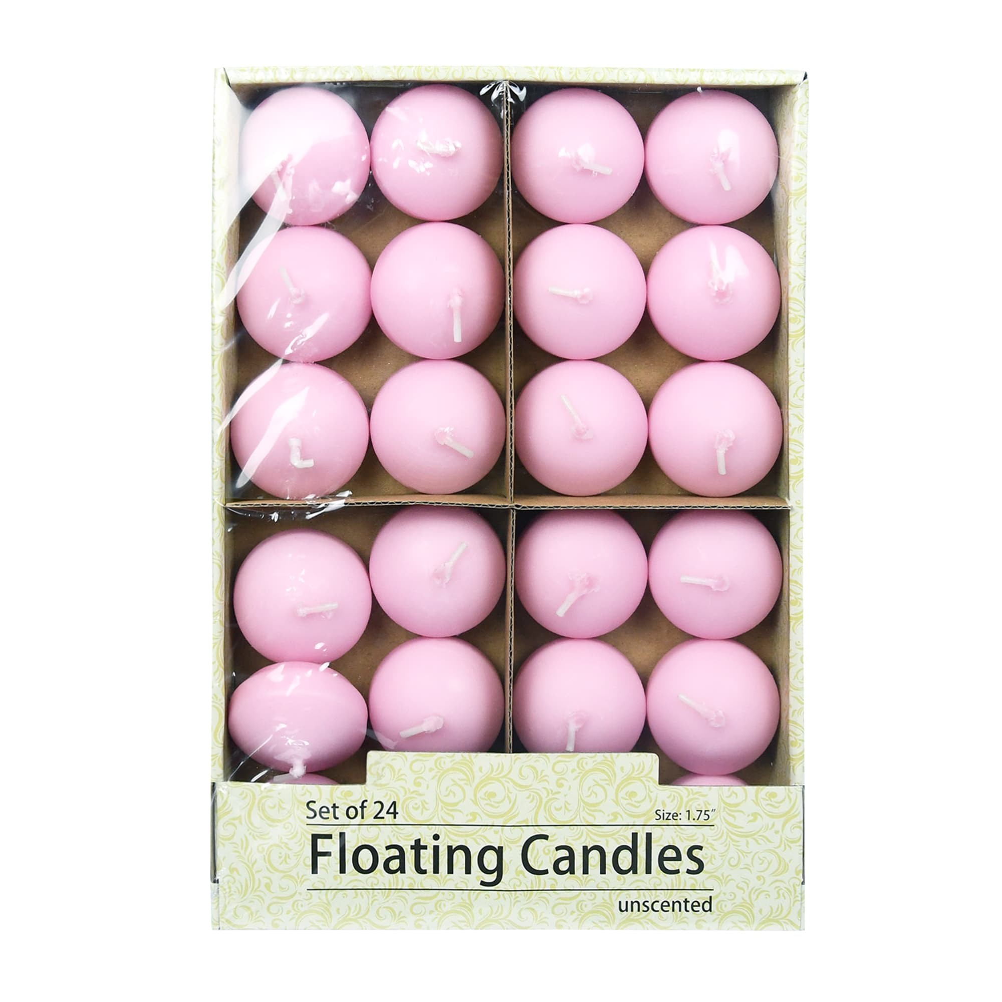 1 3/4 Inch Pink Floating Candles (288pcs/Case) Bulk