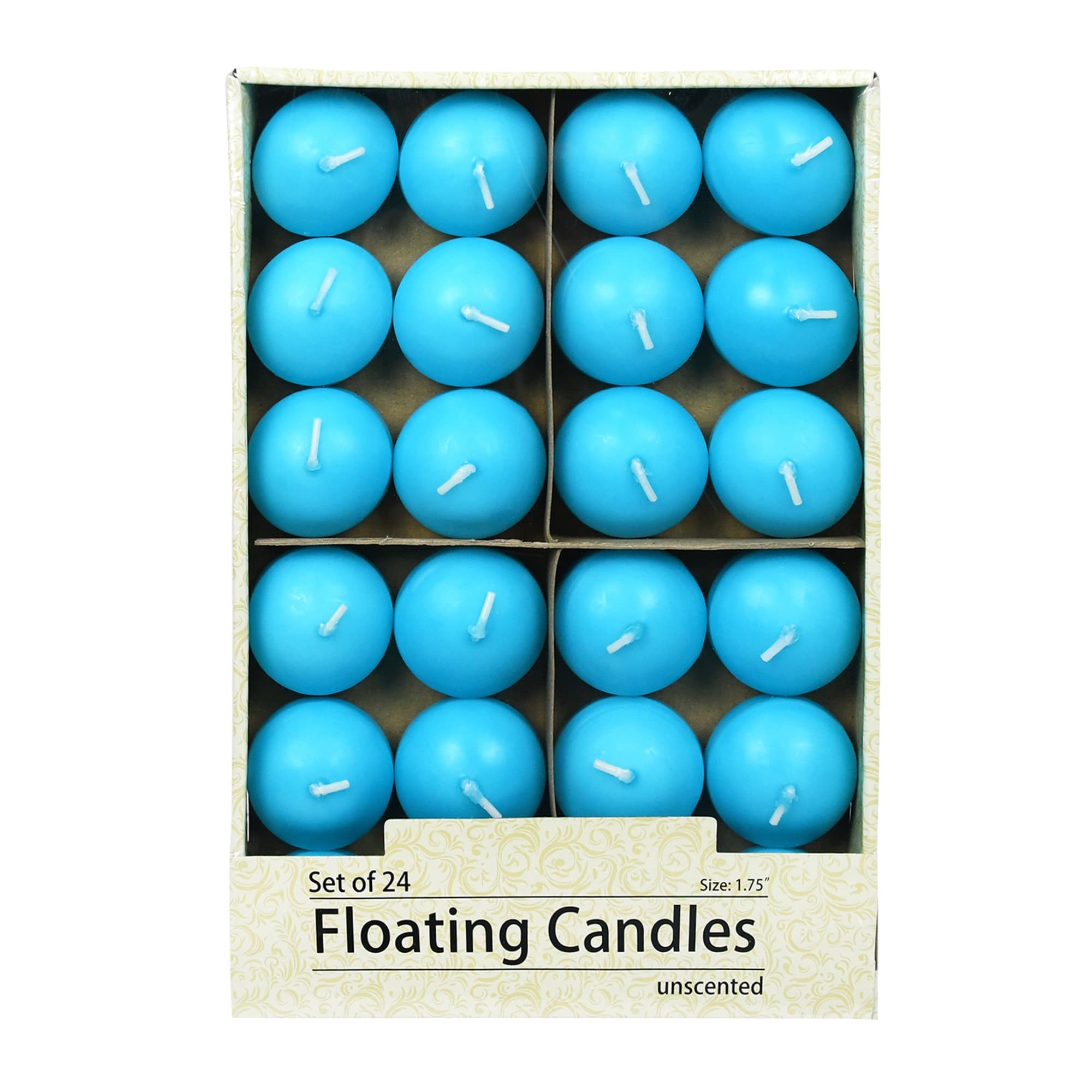 1 3/4 Inch Turquoise Floating Candles (288pcs/Case) Bulk