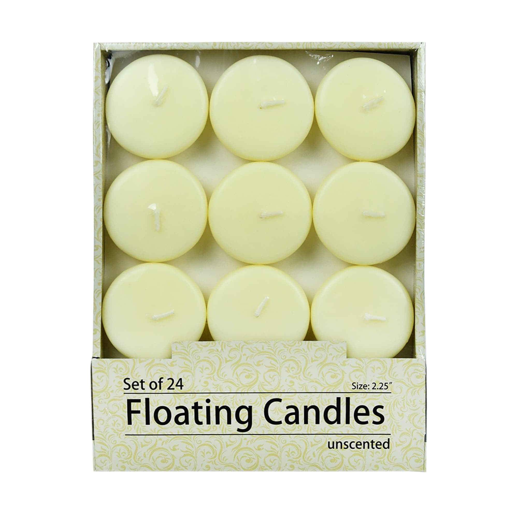 2 1/4 Inch Ivory Floating Candles (288pcs/Case) Bulk