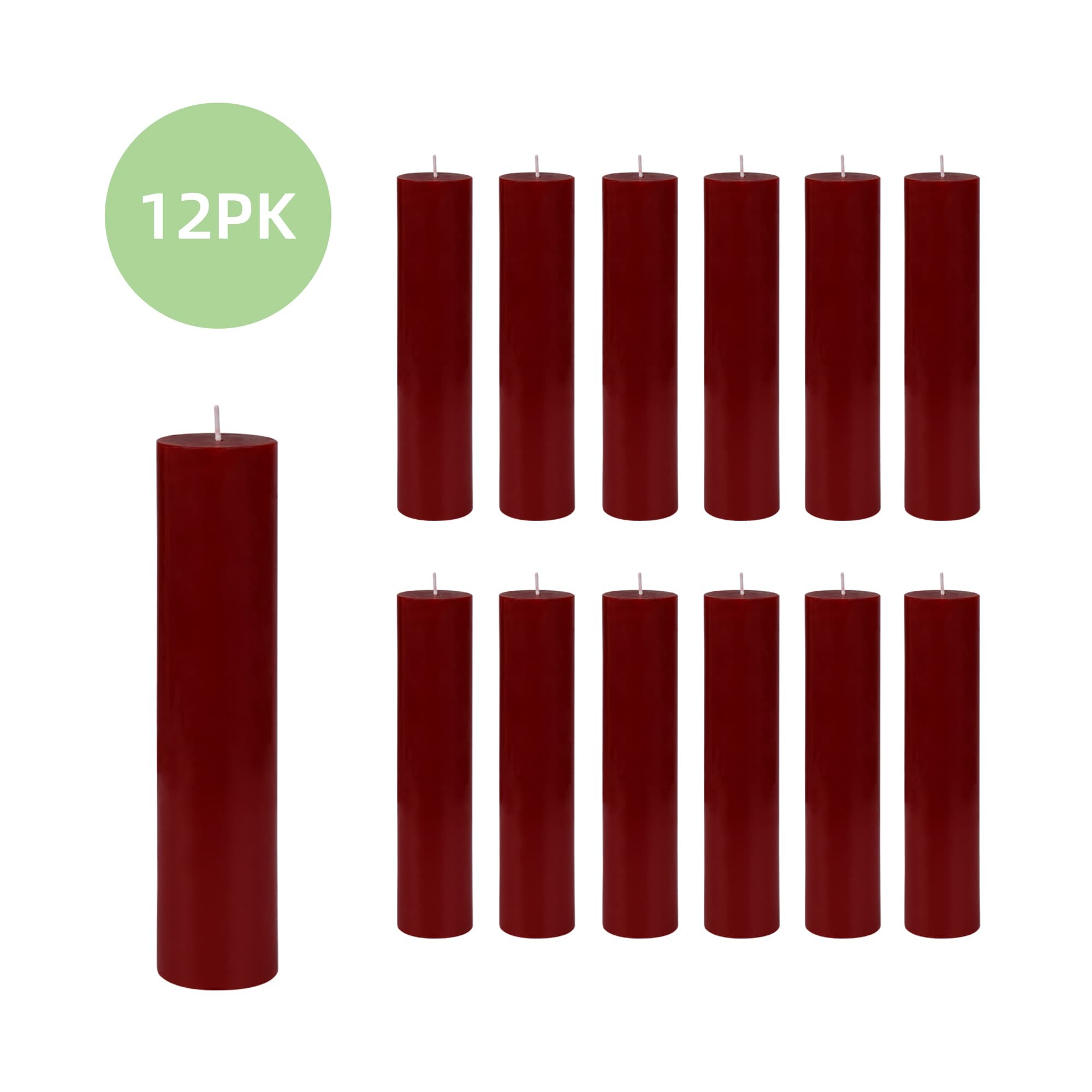2 x 9 Inch Red Pillar Candle (12pcs/Case) Bulk