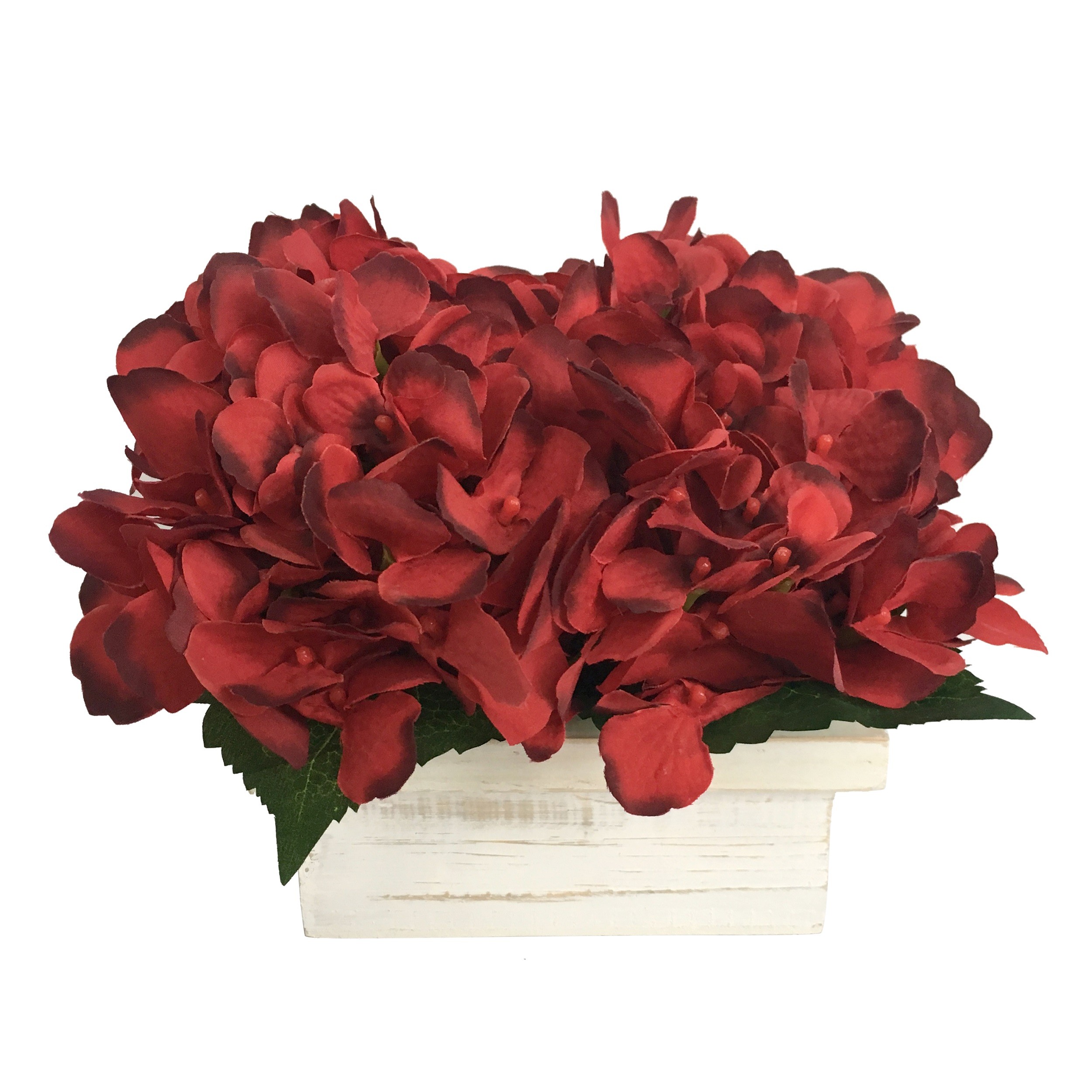6.5 Inch Hydrangea with wooden pot
