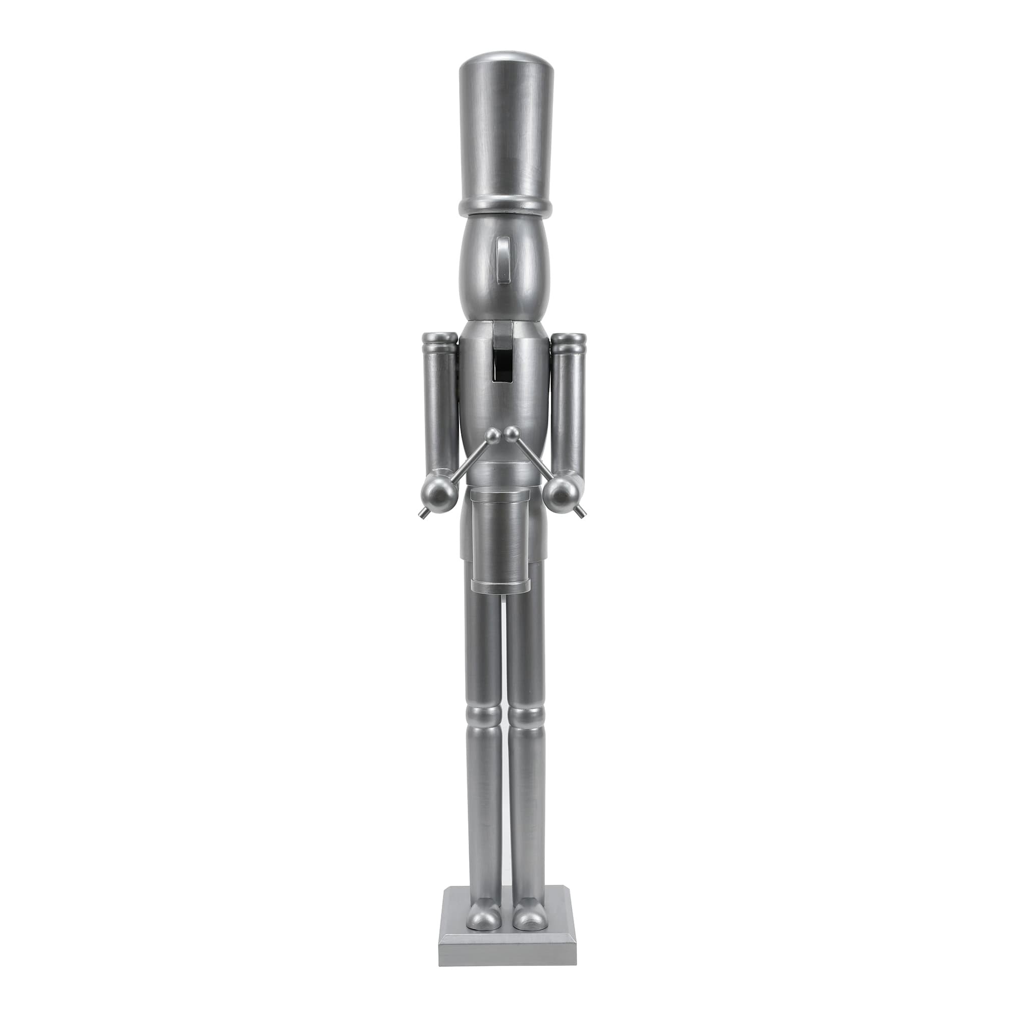36inch wooden  Silver Soldier drummer Nutcracker