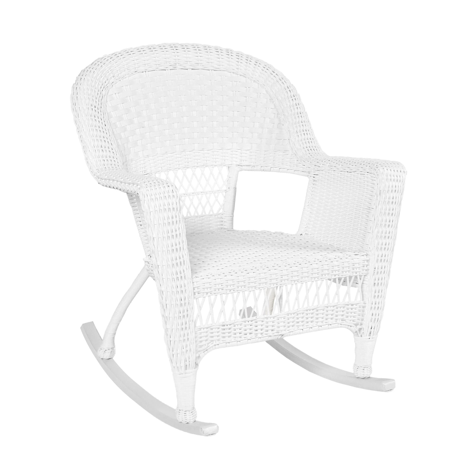White Rocker Wicker Chair