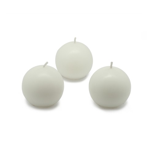 2 Inch White Ball Candles (12pc/Box)