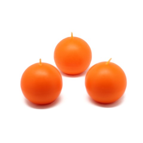 2 Inch Orange Ball Candles (12pc/Box)