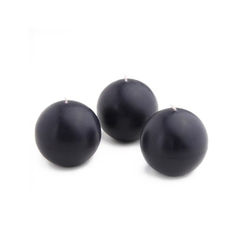 2 Inch Black Ball Candles (12pc/Box)