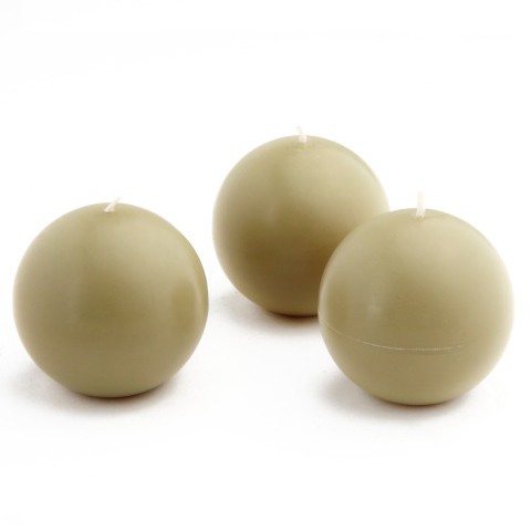 3 Inch Sage Green Ball Candles (36pcs/Case) Bulk