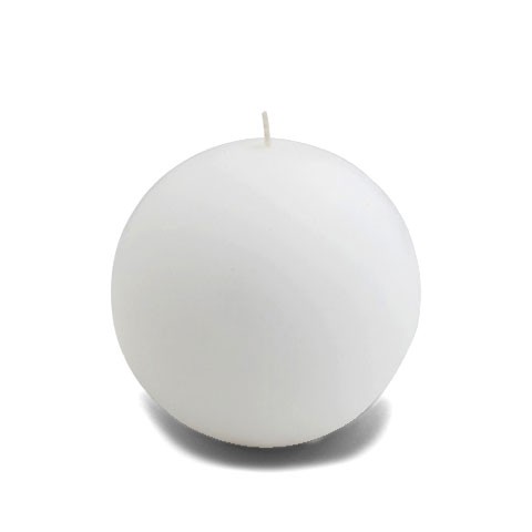 4 Inch White Ball Candles (2pc/Box)