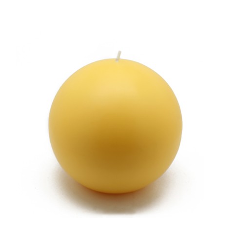 4 Inch Yellow Ball Candles (2pc/Box)