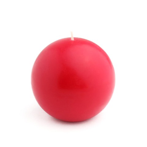 4 Inch Red Ball Candles (12pcs/Case) Bulk