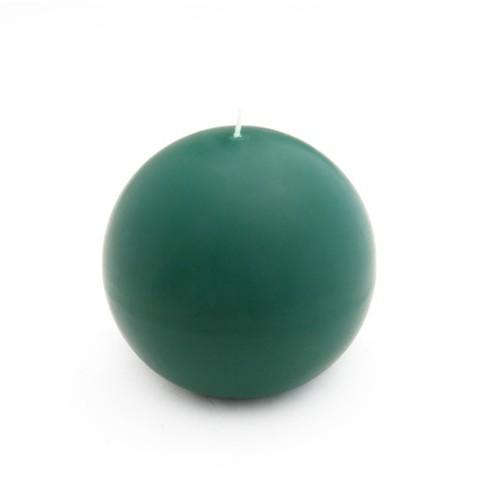4 Inch Hunter Green Ball Candles (12pcs/Case) Bulk