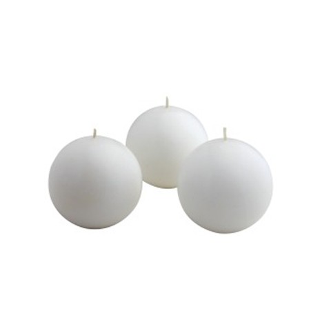 2 Inch White Citronella Ball Candles (12pc/Box)