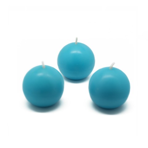 2 Inch Turquoise Ball Candles (96pcs/Case) Bulk