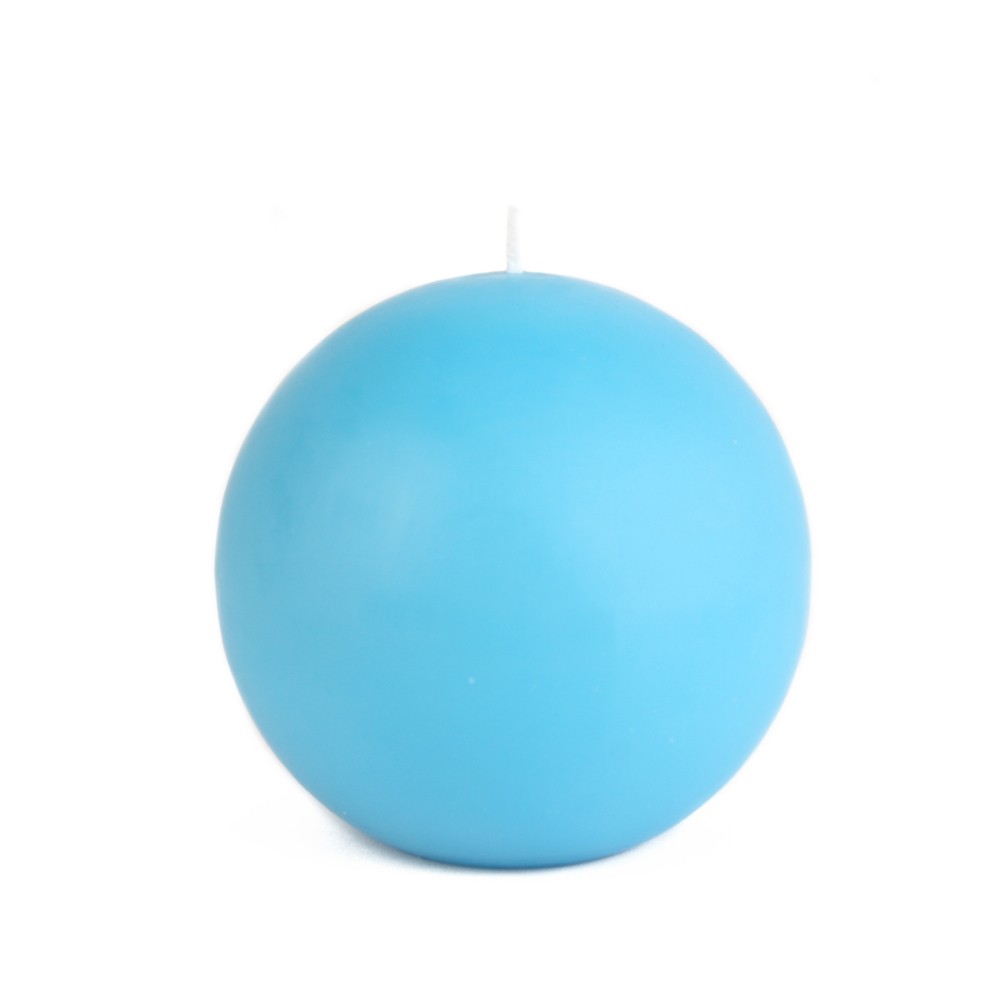 4 Inch Turquoise Ball Candles (2pc/Box)