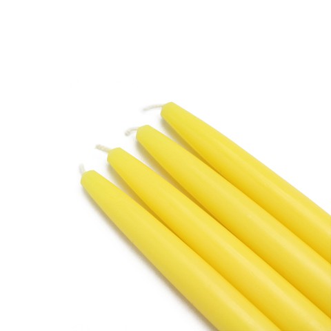 6 Inch Yellow Taper Candles (1 Dozen)