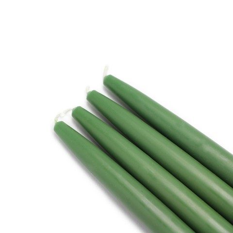 6 Inch Hunter Green Taper Candles (1 Dozen)