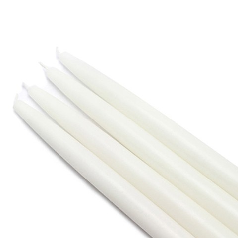 10 Inch White Taper Candles (1 Dozen)
