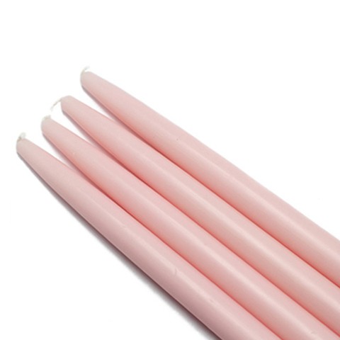 10 Inch Light Rose Taper Candles (144pcs/Case) Bulk
