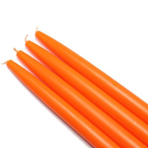 10 Inch Orange Taper Candles (1 Dozen)