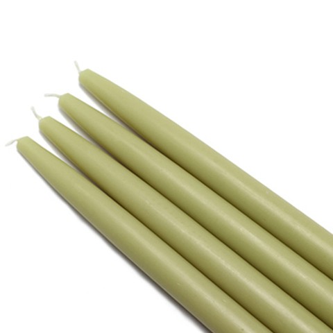 10 Inch Sage Green Taper Candles (1 Dozen)
