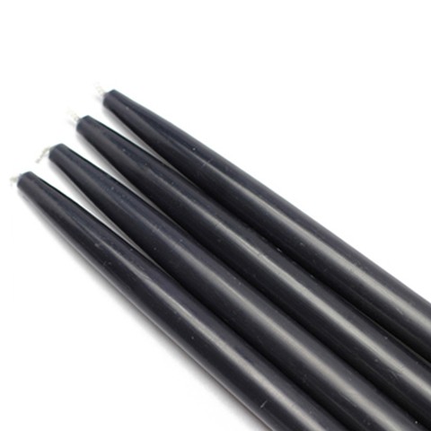 10 Inch Black Taper Candles (144pcs/Case) Bulk