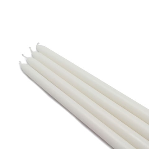 12 Inch White Taper Candles (144pcs/Case) Bulk