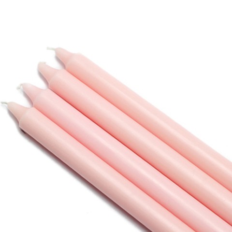 10 Inch Light Rose Straight Taper Candles (144pcs/Case) Bulk