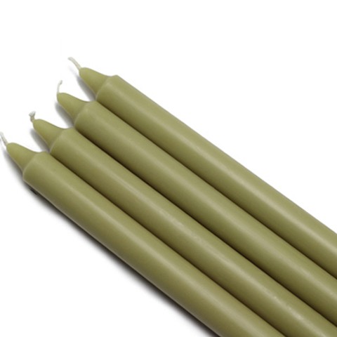 10 Inch Sage Green Straight Taper Candles (144pcs/Case) Bulk