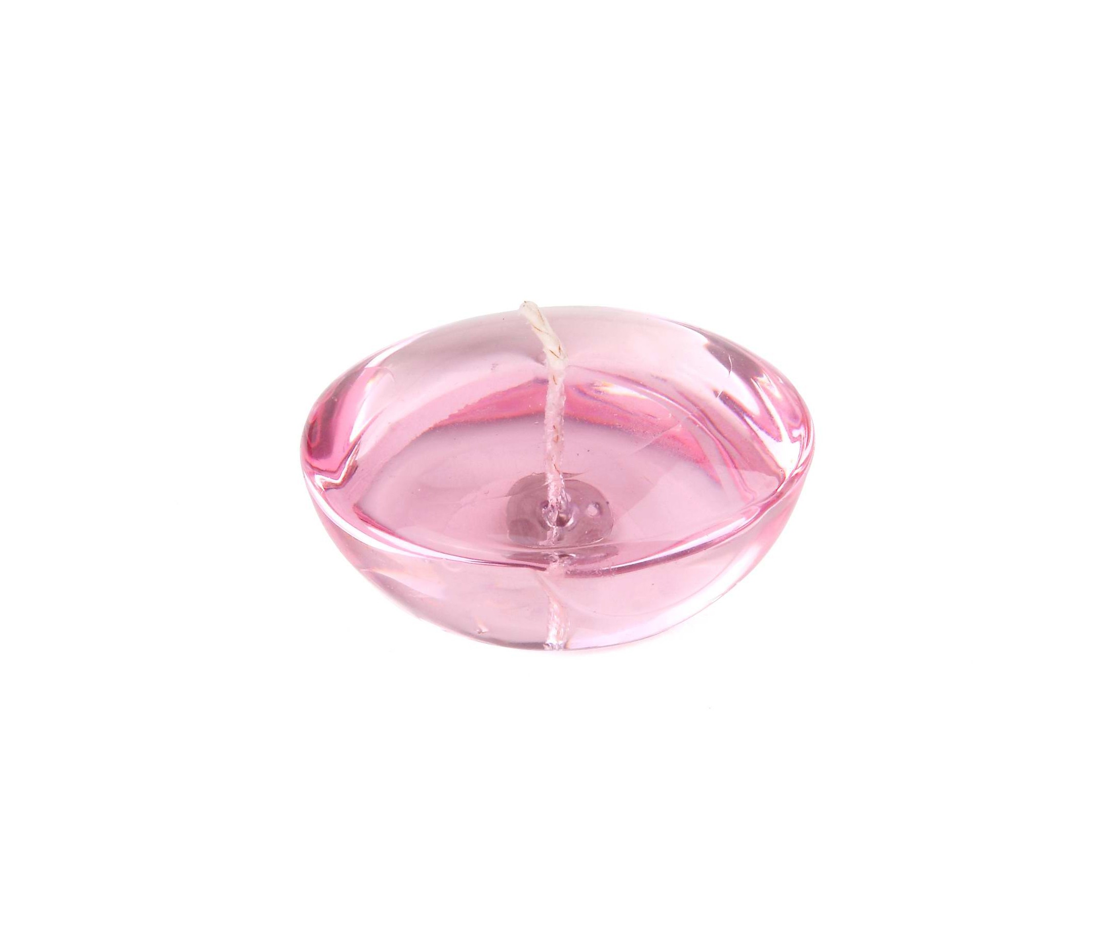 3 Inch Clear Light Rose Gel Floating Candles (72pcs/Case) Bulk