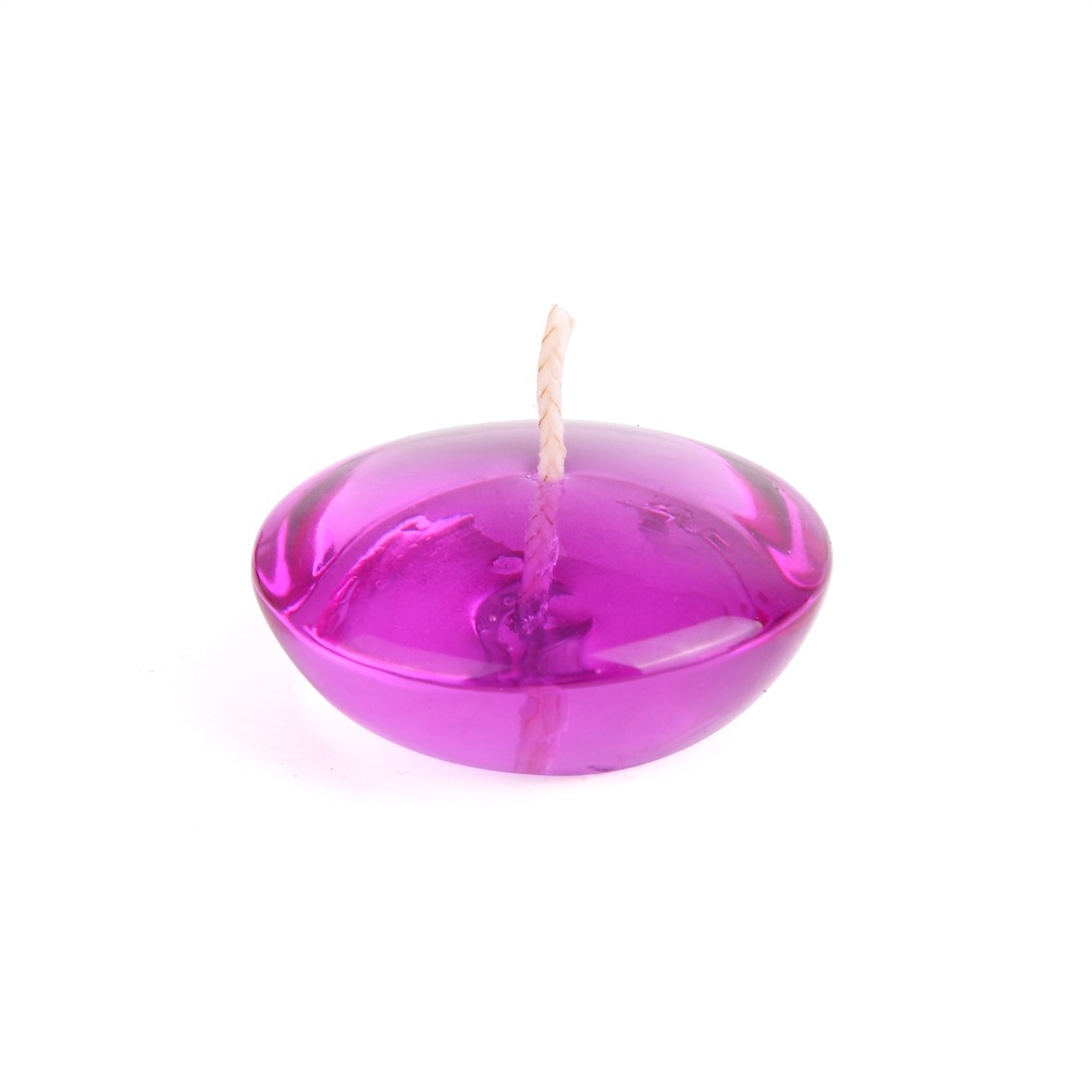 3 Inch Clear Purple Gel Floating Candles (72pcs/Case) Bulk