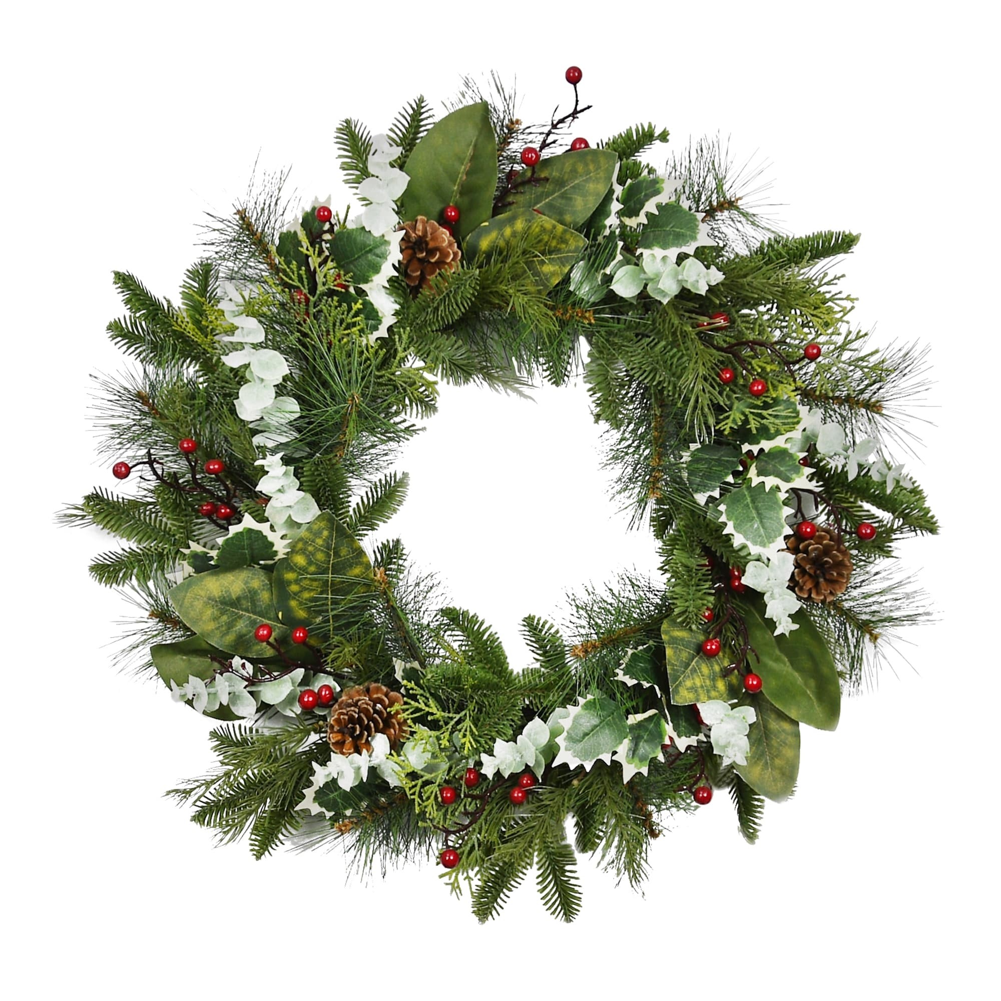 26 inch Christmas Wreath with Red Berries