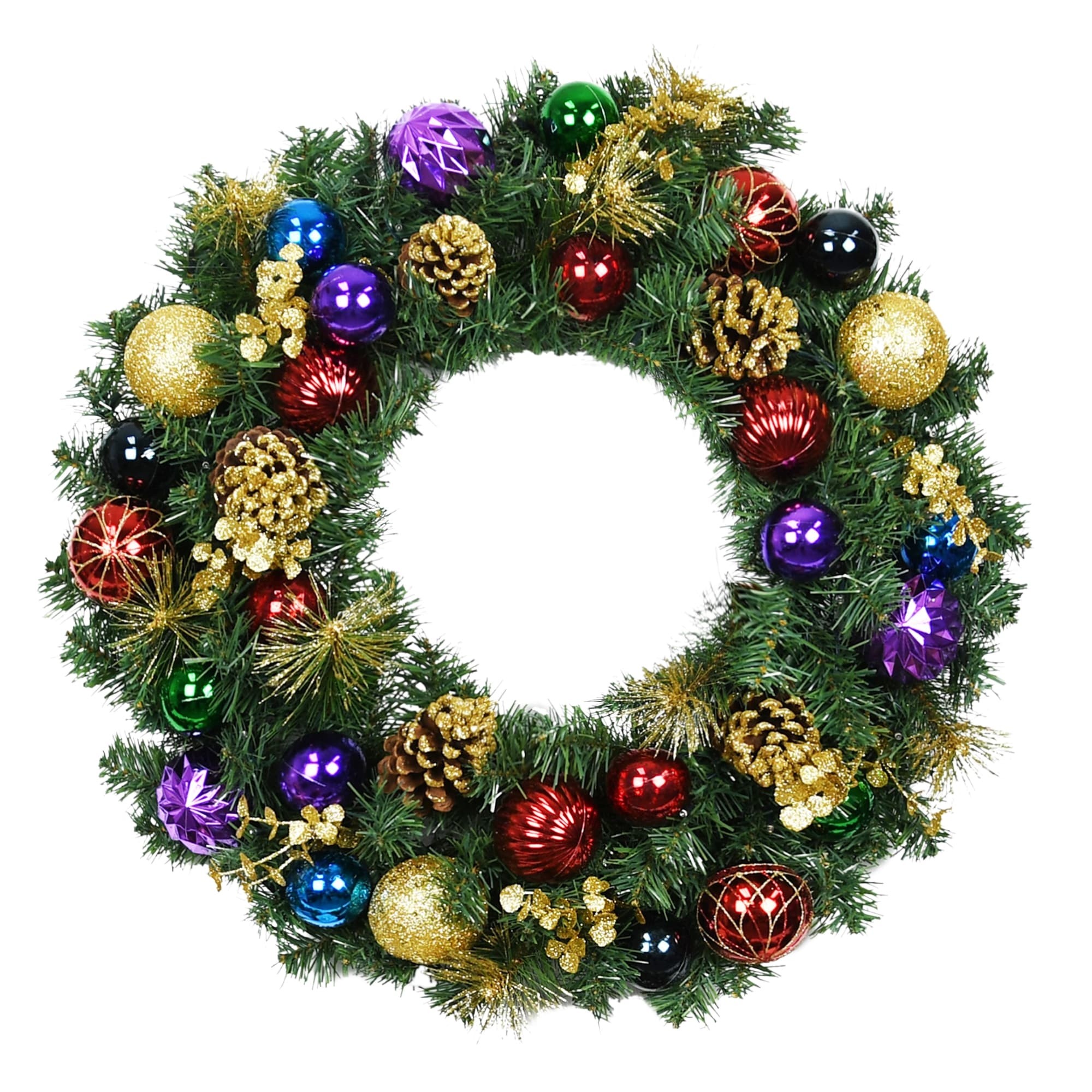 30 inch Christmas Wreath with Ornaments