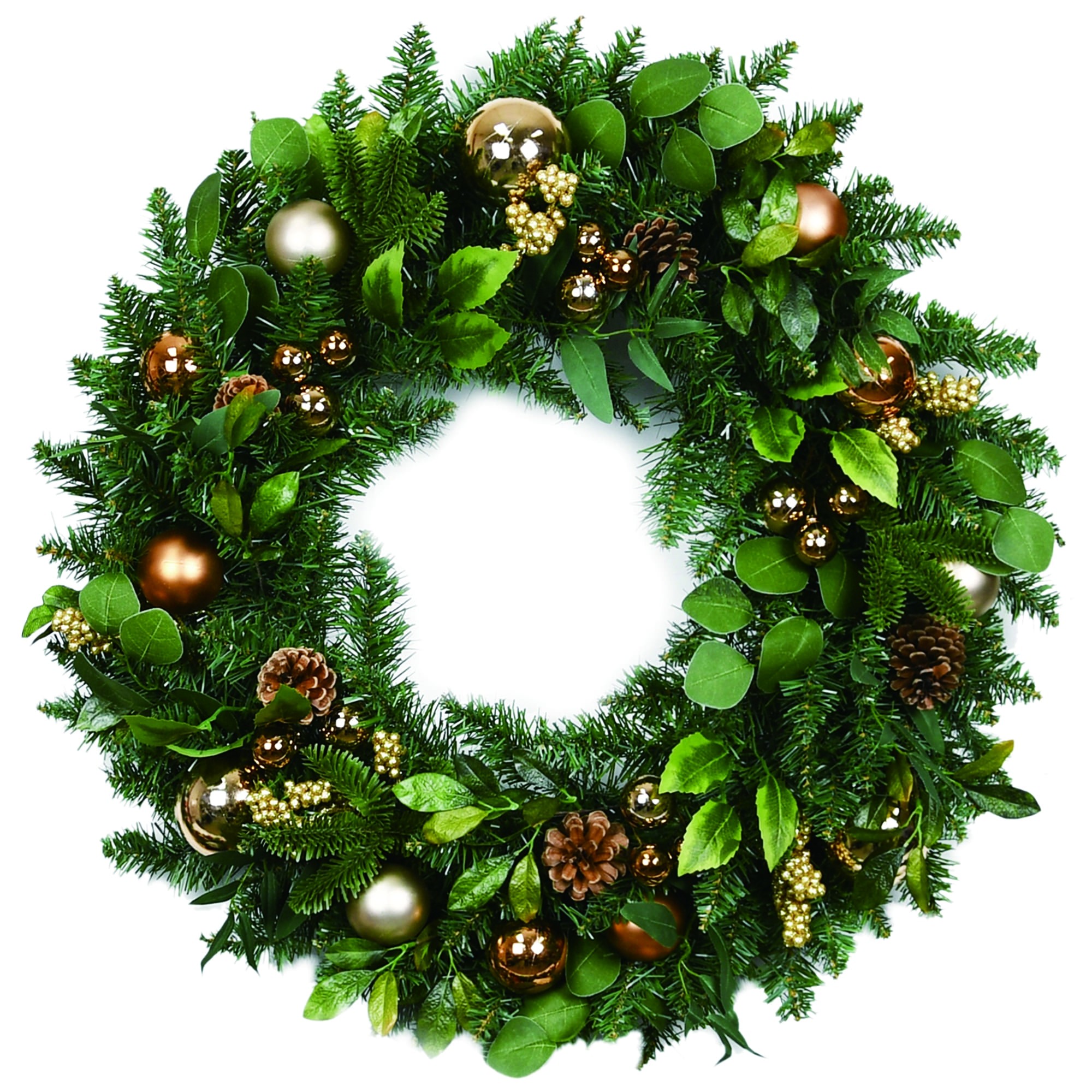 32 inch Christmas Wreath with Ornaments