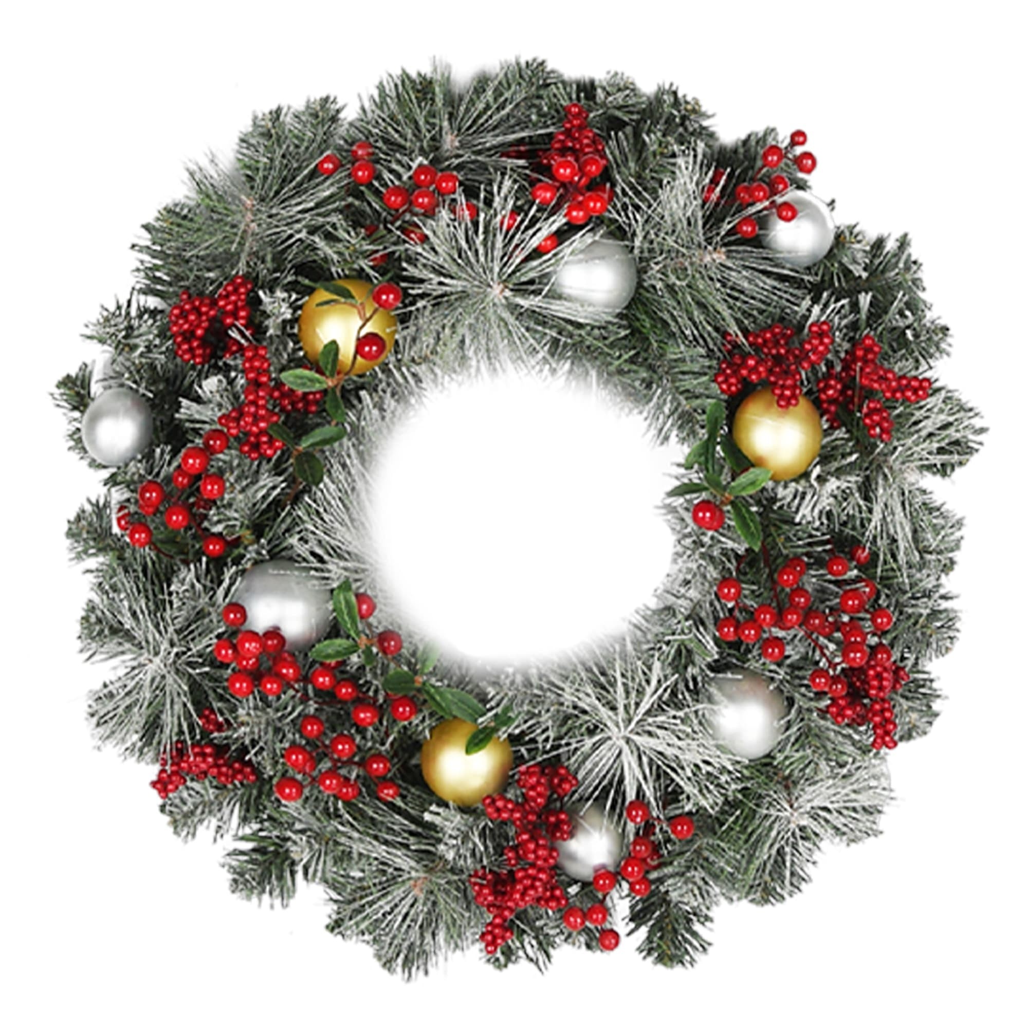 26 inch Christmas Wreath with Red Berries