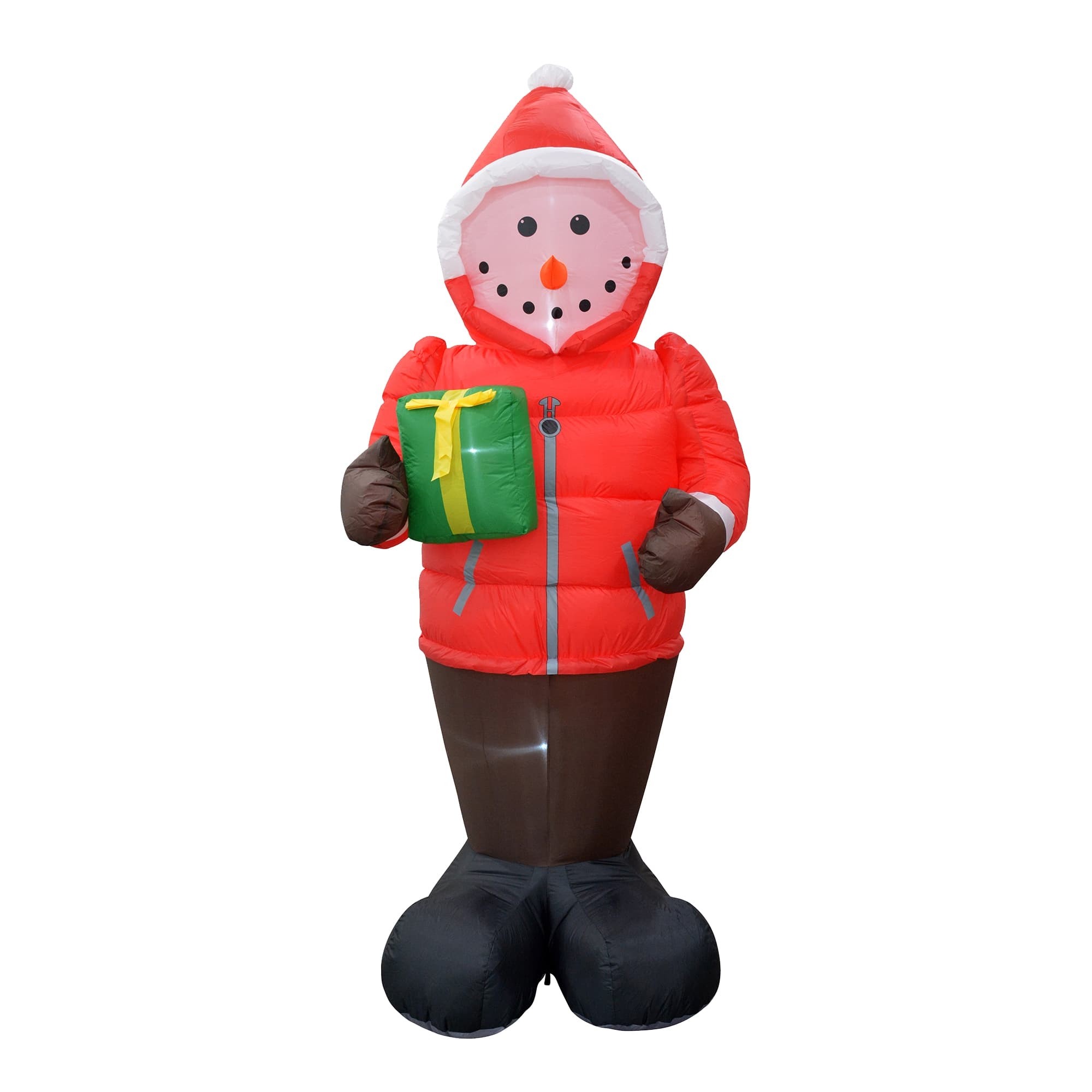 8FT Inflatable Snowman in A Down Jacket