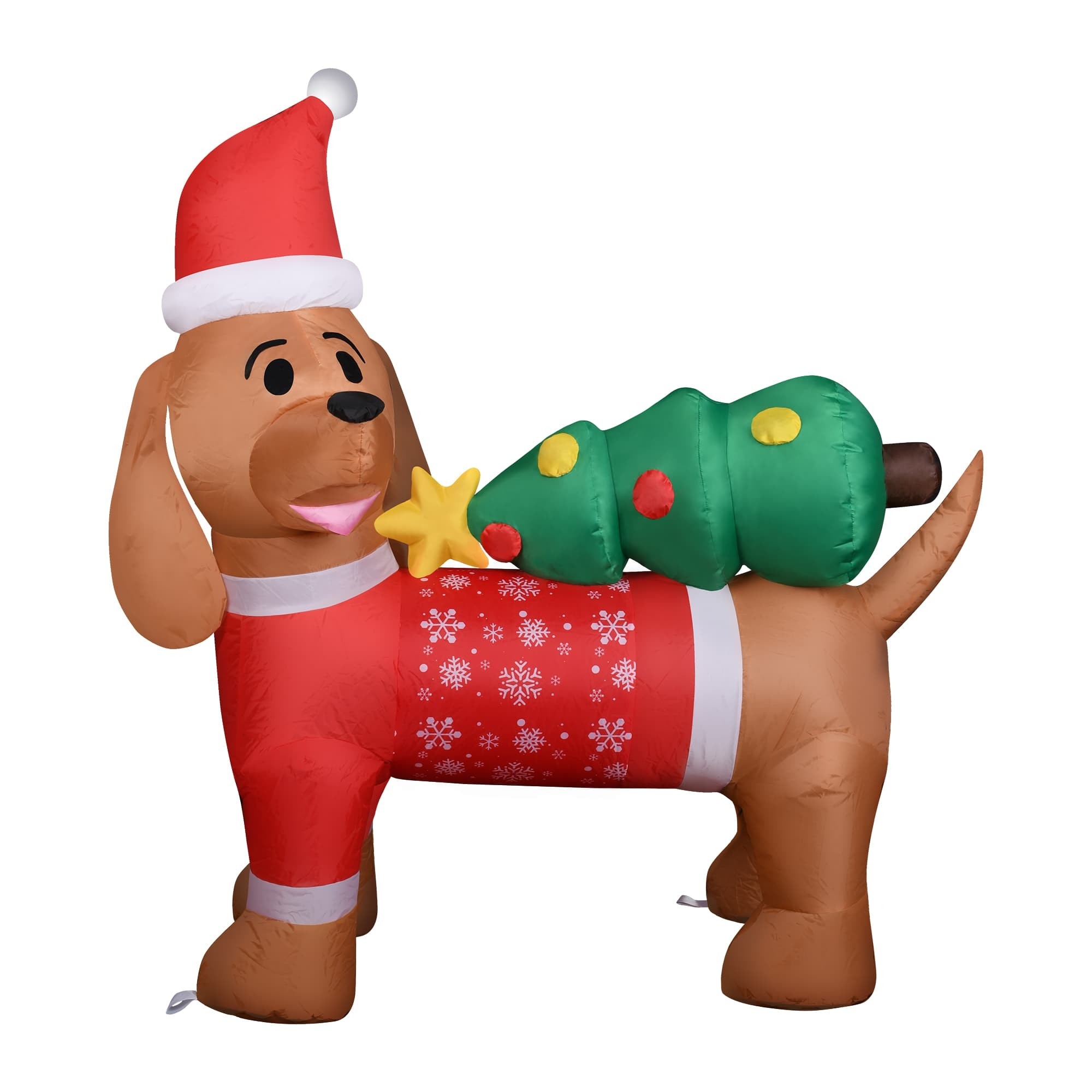 4FT  Inflatable Santa Dog and Tree with LED lights