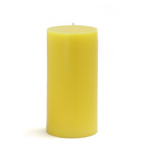 3 x 6 Inch Yellow Citronella Pillar Candle (12pcs/Case) Bulk