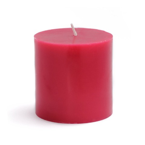 3 x 3 Inch Red Pillar Candle