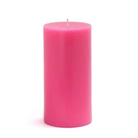 3 x 6 Inch Hot Pink Pillar Candles(12pcs/Case) Bulk