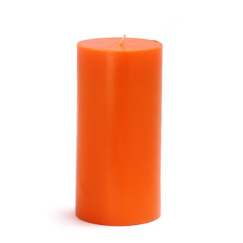 3 x 6 Inch Orange Pillar Candles(12pcs/Case) Bulk