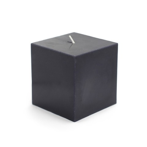 3 x 3 Inch Black Square Pillar Candles