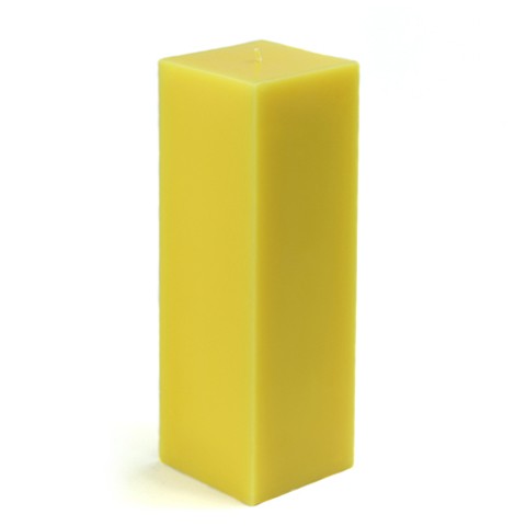 3 x 9 Inch Yellow Square Pillar Candle (12pcs/Case) Bulk