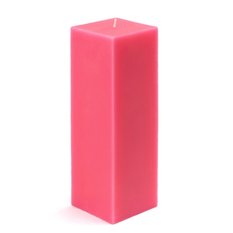 3 x 9 Inch Hot Pink Square Pillar Candle