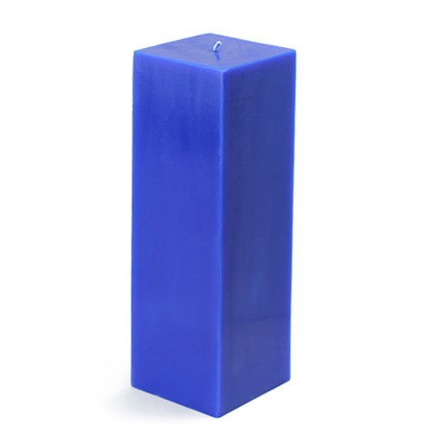 3 x 9 Inch Blue Square Pillar Candle (12pcs/Case) Bulk