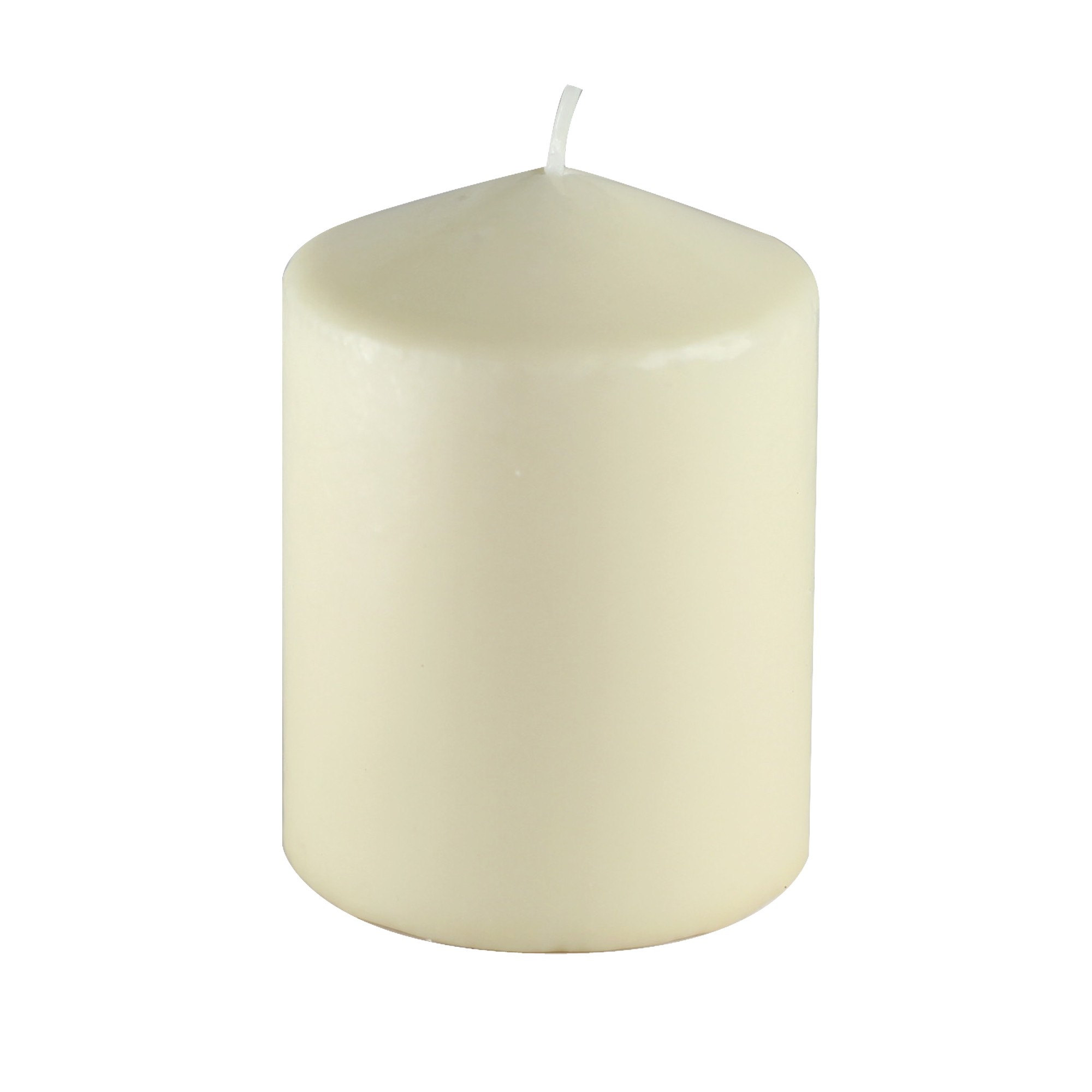 3Pack 3 Inchx 4 Inch Ivory Pressed and Over-Dipped Pillar Candles (12pcs/Case)