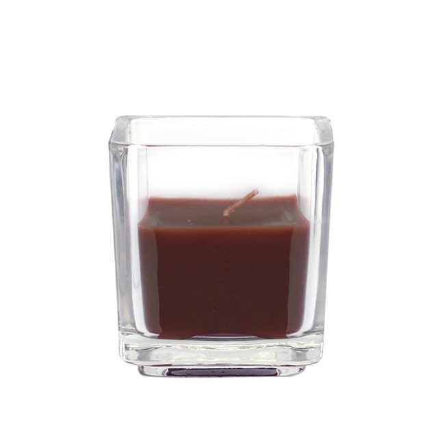 Brown Square Glass Votive Candles (96pcs/Case) Bulk