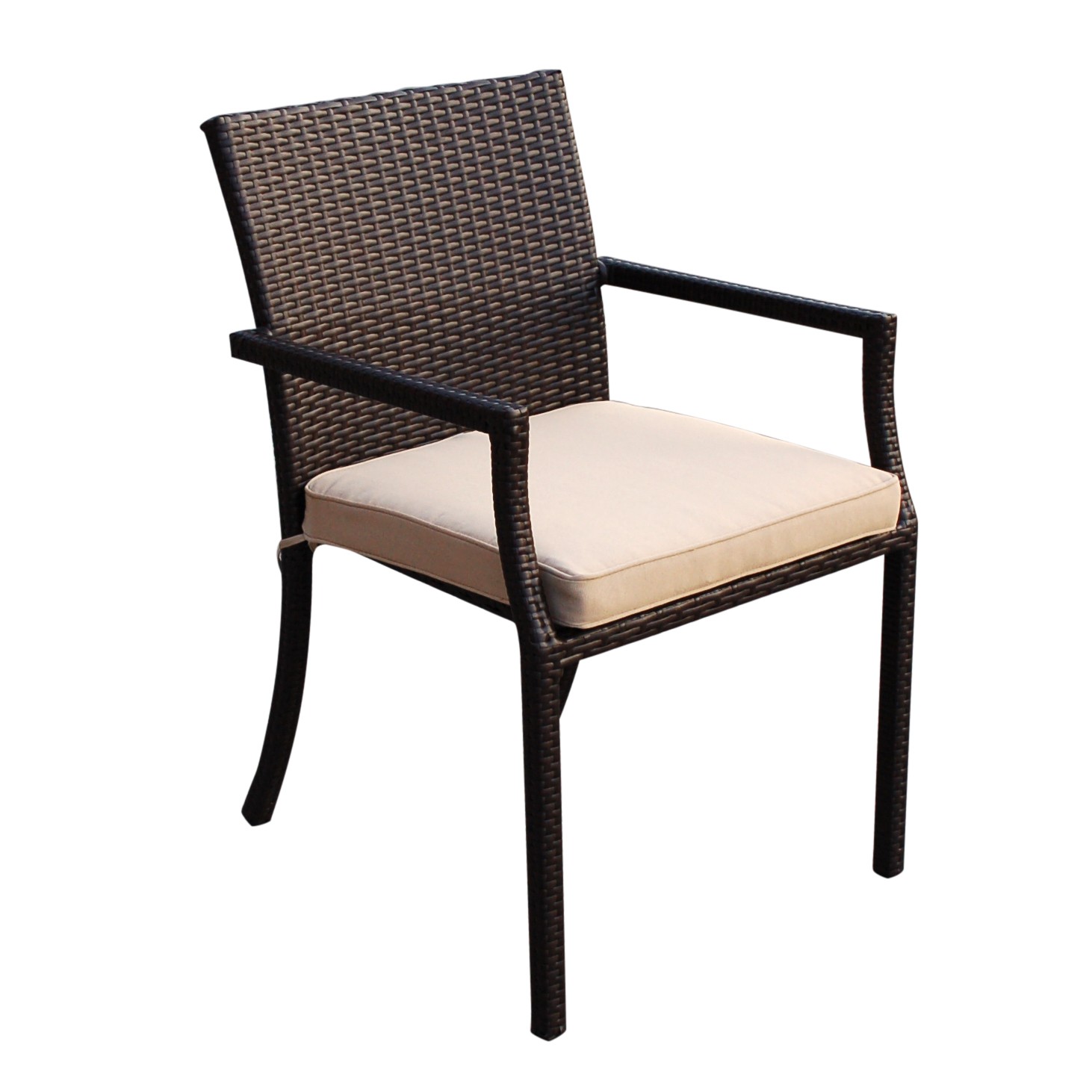 Tan Cafe Curved Stacking Chairs Cushion