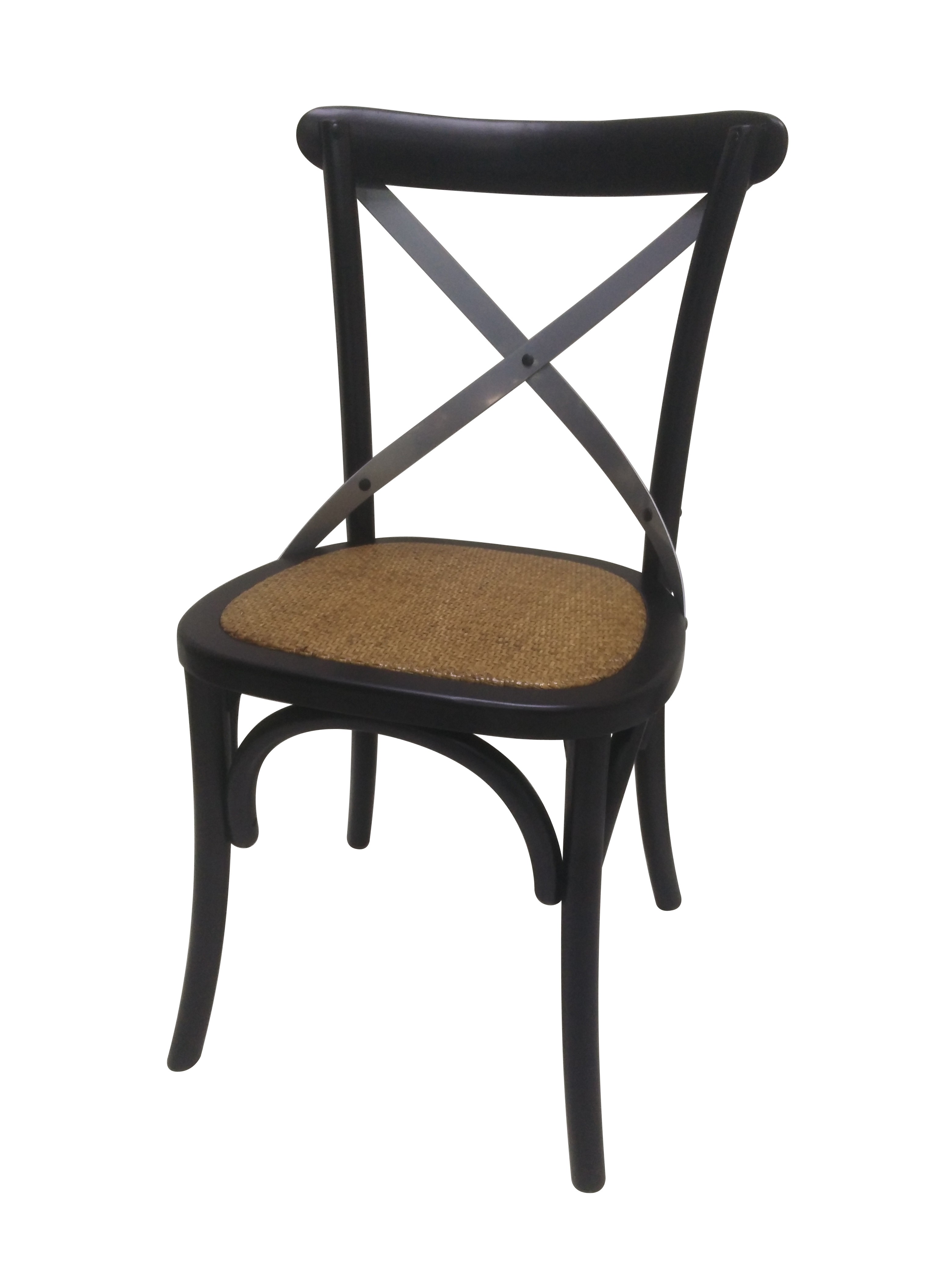 34 InchH Black Wooden Chair