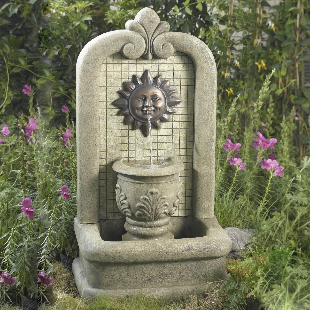 Sunface Floor Outdoor/Indoor Water Fountain